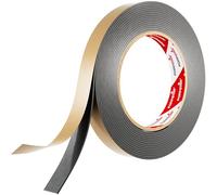 POPPSTAR Ruban adhésif double face en butyle (5 m x 15 mm x 1,6 mm) Ruban d'étanchéité autocollant noir