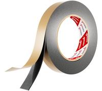 POPPSTAR Ruban adhésif double face en butyle (5 m x 20 mm x 1,6 mm) Ruban d'étanchéité autocollant noir