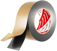 POPPSTAR Ruban adhésif double face en butyle (5 m x 50 mm x 1,6 mm) Ruban d'étanchéité autocollant noir