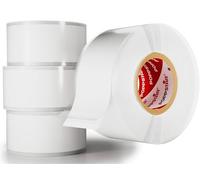 POPPSTAR ruban en silicone auto-fusionnant, 3m x 25mm, ruban isolant et d'étanchéité (Eau, Air), blanc, 4 rouleaux