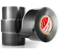 POPPSTAR ruban en silicone auto-fusionnant, 3m x 25mm, ruban isolant et d'étanchéité (Eau, Air), noir, 4 rouleaux