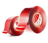 POPPSTAR ruban en silicone auto-fusionnant, 3m x 25mm, ruban isolant et d'étanchéité (Eau, Air), rouge, 2 rouleaux