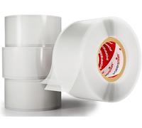 POPPSTAR ruban en silicone auto-fusionnant, 3m x 25mm, ruban isolant et d'étanchéité (Eau, Air), transparent, 4 rouleaux