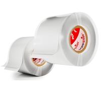 POPPSTAR ruban en silicone auto-fusionnant, 3m x 38mm, ruban isolant et d'étanchéité (Eau, Air), blanc, 2 rouleaux