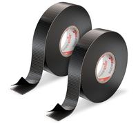 POPPSTAR ruban isolant auto-amalgamant universel, 10m x 19mm x 0,76mm, noir, lot de 2 rouleaux