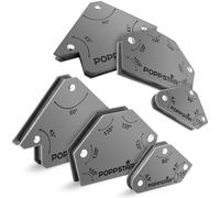 Poppstar Set de positionneurs magnétiques pour la soudure (angle de 45°, 90°, 135°, 30°, 60°, 75°) 2x aimants petits, 2x aimants en flèche d'angle grand, 2x aimants multi-angles