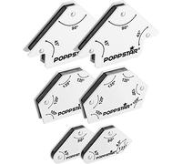 Poppstar Set de positionneurs magnétiques pour la soudure (angle de 45°, 90°, 135°, 30°, 60°, 75°) 2x aimants pour angle de soudure petit, 2x aimants en flèche d'angle grand, 2x aimants multi-angles