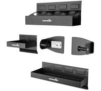 POPPSTAR Set de Rangements Magnétiques, Différentes Tailles : 150mm, 210mm, 310mm, avec Porte-Rouleau d'Essuie-Tout Magnétique, Couleur : Noir