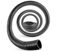 Poppstar Tuyau de Bassin en PVC 10m, 32mm Diamètre Intérieur 37mm Diamètre Extérieur (1 1/4 pouce) Tuyau Spiralé, Noir