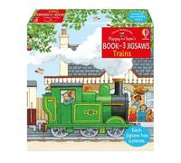 Poppy and Sam's book and 3 jigsaws : Trains - Heather Amery - Usborne - relié - Méthode de langue