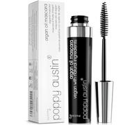 Poppy Austin - Mascara Vegan Marron Volume et Longueur Waterproof - Mascara Volumisant Doux et Hypoallergénique, Bio et Cruelty-Free, Idéal pour les Yeux Sensibles (9 grammes, Black)