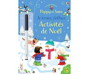 Poppy et Sam - Je trace, j'efface - Activités de Noël - Les contes de la ferme