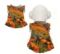 Poppy Fields Vêtement d'été pour petit chien Taille XL Doux et respirant