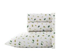Poppy & Fritz - Draps pour Grand lit, Ensemble de literie en Percale de Coton, Gracieuse et fraîche, décoration d'intérieur légère (avocats, Grand lit)