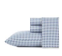 Poppy & Fritz Parure de lit en Coton à Carreaux Vichy Bleu Marine