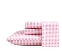 Poppy & Fritz - Parure de lit en Percale de Coton, Nette et fraîche, décoration d'intérieur légère (Carreaux Vichy Rose, lit Double)
