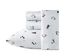 Poppy & Fritz - Parure de lit en Percale de Coton pour lit Simple XL, Nette et fraîche, décoration d'intérieur légère (Paradis macareux, lit Simple XL)