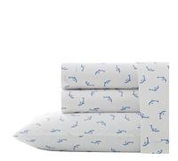 Poppy & Fritz Parure de lit Motif Dauphins, pour lit Simple, Bleu Pastel