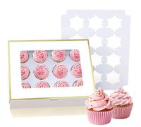 Poppy's Lot de 20 boîtes à cupcakes à 12 cavités