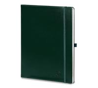 POPRUN Agenda 2026 2027 Semainier Scolaire A4 Format 29,7x21cm en Français | Grand Planner Couverture Souple en PU Cuir,Intervalles de 15 minutes,D'Août 2026 à Juil 2027,Papier 100 g/m²,Vert Foncé