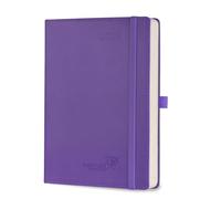 POPRUN Agenda 2027 Journalier Format A5(20.9 x 14 cm), Jan 2027-Déc 2027 | Couverture Souple en PU Cuir,1 Page par Jour,Planner de 12 Mois, 2 Signet Rubans, Papier 80 g/m²,Pourpre