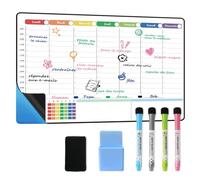 POPRUN Planning Semaine Frigo, Tableau Emploi du Temps Effacable Mural