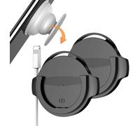 Pops Car Mount Holder With 3m Adhesive For Smartphones, Tablets, Dashboard, Office, Kitchen And Home (2 Pack) (Black)