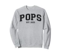 Pops Est 2025 Pull Annonce de Grossesse Bébé Grand-père Sweatshirt