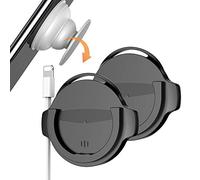 Pops Lot de 2 supports de voiture avec adhésif 3M pour smartphones, tablettes, tableau de bord, bureau, cuisine et maison (noir)