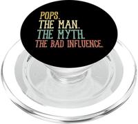 Pops Man Myth Bad Influence Fête des pères Grand-père Homme PopSockets PopGrip pour MagSafe