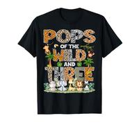 Pops Of The Wild Three 3e anniversaire Safari Zoo Jungle T-Shirt