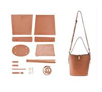POPSEWING Kit de Bricolage de Sac à Bandoulière Seau en Cuir, avec Kit de Couture, Fait Main pour Maman Petite Amie, Cadeau d'Anniversaire de Noël (Marron)