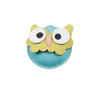 POPSEWING Kit de Bricolage en Cuir de Mouton avec Breloques en Forme de Hibou, Porte-clés Kawaii, Joli Porte-clés en Cuir avec kit de Couture pour Adolescents, Cadeaux personnalisés (Bleu)