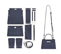 POPSEWING Kit de Sac de Créateur en Cuir pour Femme - Sac à Bandoulière avec Kit de Couture Fait Main - Cadeau d'Anniversaire, de Noël pour Maman, Petite Amie (Bleu Marine)