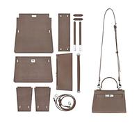 POPSEWING Kit de Sac de créateur pour Femme, kit de Sac en Cuir, Sac à bandoulière avec kit de Couture, kit de Sac Fait Main pour Maman, Petite Amie, Cadeau d'anniversaire, de Noël (Taupe)