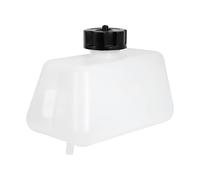 Popshyly Mini réservoir d'essence en plastique de 1 l, compact, durable, blanc, avec couvercle noir, idéal pour le stockage et le transport du carburant