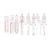 Popshyly Mode Illustration Règles Esquisse Modèles Règle Couture Motif Humanoïde Conception Vêtements Salons, Combinaison