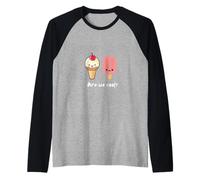 Popsicle à la crème glacée Punny Summer Vacation Are We Cool Retro Manche Raglan