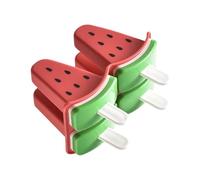 Popsicles Molds Moule à glace à 4 grilles pour pastèque, silicone de qualité alimentaire, retrait facile pour fruits, yaourts, puddings, friandises faites maison
