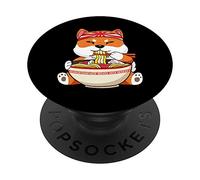 PopSockets Akita Shiba Inu Ramen Noodle Soup Soba Udon Bowl Anime Manga PopSockets PopGrip - Support et Grip pour Smartphone/Tablette avec un Top Interchangeable