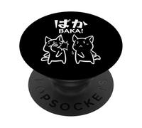 PopSockets Anime Japonais Anime Manga Baka Cat Slap PopSockets PopGrip - Support et Grip pour Smartphone/Tablette avec un Top Interchangeable