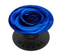 PopSockets Cadeau de fleur floral de roses bleues PopSockets Support et Grip pour Smartphones et Tablettes