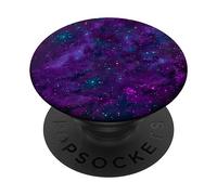 PopSockets Cell Phone Button Holder Pop Out Grip Purple Nebula Galaxy PopSockets PopGrip - Support et Grip pour Smartphone/Tablette avec un Top Interchangeable