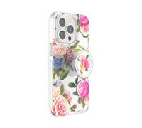PopSockets: Coque PopCase pour iPhone 13 Pro avec un Support PopGrip Slide Repositionnable et une Poignée avec Top interchangeable - Vintage Floral