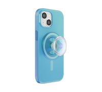 PopSockets Coque pour iPhone 15 avec poignée Ronde Compatible avec MagSafe®, Coque de téléphone pour iPhone 15, Coque de téléphone pour iPhone 15, Compatible avec Chargement sans Fil, Bleu opalescent