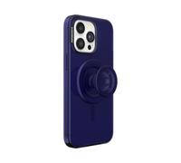 PopSockets Coque pour iPhone 15 Pro Max avec poignée Ronde Compatible avec MagSafe, Coque de téléphone pour iPhone 15 Pro Max, Compatible avec Chargement sans Fil, Bleu Marine