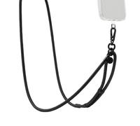 PopSockets Cordon de téléphone, support de téléphone, bandoulière pour appareil - Noir