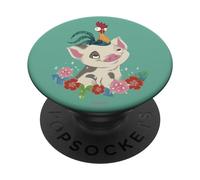 PopSockets Disney Moana Pua & Hei Hei Floral PopSockets PopGrip - Support et Grip pour Smartphone/Tablette avec un Top Interchangeable