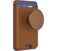 PopSockets, étui porte-monnaie MagSafe PopWallet avec support PopGrip, marron
