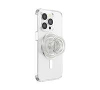 PopSockets Grip Téléphone MagSafe, Support Magnétique, Béquille, Clear - Clear Glitter